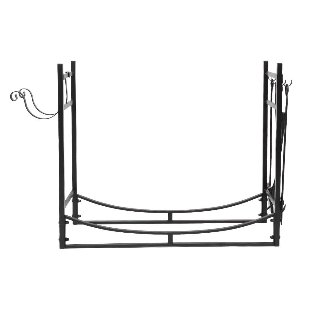 Winado Pipe Metal Steel Firewood Storage Rack Holder For Indoor