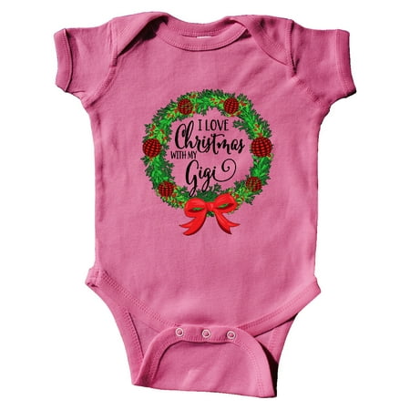 Inktastic I Love Christmas with My Gigi Wreath Gift Baby Boy or Baby Girl Bodysuit 
Inktastic I Love Christmas with My Gigi Wreath Gift Baby Boy or Baby Girl Bodysuit