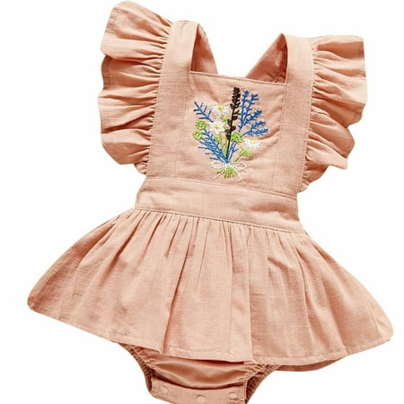 Baby Girls Dresses Solid Color Short Sleeve O-Neck Summer Cute Embroidered Sling Crawl Clothes Wedding Stylish Holiday Dress
Baby Girls Dresses Solid Color Short Sleeve O-Neck Summer Cute Embroidered Sling Crawl Clothes Wedding Stylish Holiday Dress