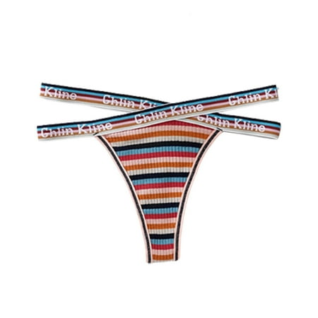 Women s Casual Breathable Comfortable Rainbow Panties X Shape Hollow Design Low Waist Rainbow Printed Ladies Panties Thong
Women s Casual Breathable Comfortable Rainbow Panties X Shape Hollow Design Low Waist Rainbow Printed Ladies Panties Thong
