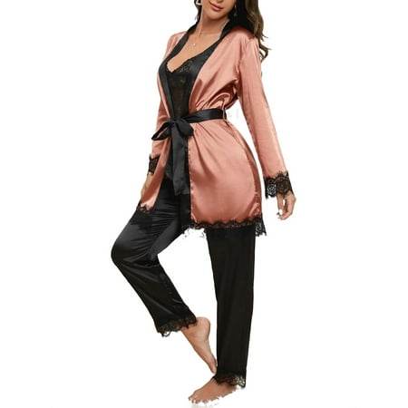 Spaghetti Strap Sexy Colorblock Robe Sets Multicolor Sleeveless Women Pajama Sets
Spaghetti Strap Sexy Colorblock Robe Sets Multicolor Sleeveless Women Pajama Sets