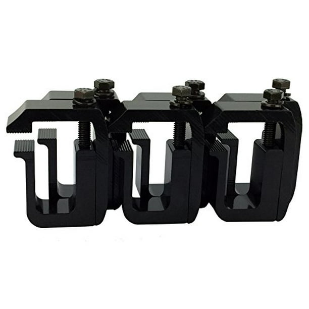 G-1 Clamp for Truck Cap, Camper Shell, Topper on a Long Bed Pickup Truck - Black Powder Coated (set of 6)