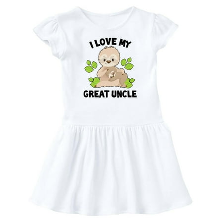 Inktastic Cute Sloth I Love My Great Uncle with Green Leaves Gift Baby Girl Dress
Inktastic Cute Sloth I Love My Great Uncle with Green Leaves Gift Baby Girl Dress