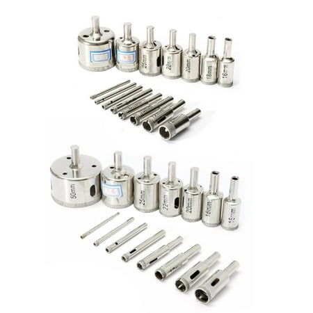 30Pcs Drill Bit Cutter Tool Ceramic 15Pcs 3-50Mm & 15PCS 3-42Mm
