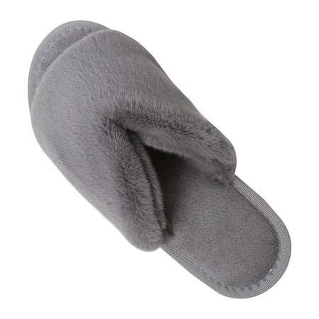 Women Fuzzy Fluffy Slippers Open Toe Light Cozy Slip on House Slippers Indoor Outdoor Slippers
Women Fuzzy Fluffy Slippers Open Toe Light Cozy Slip on House Slippers Indoor Outdoor Slippers