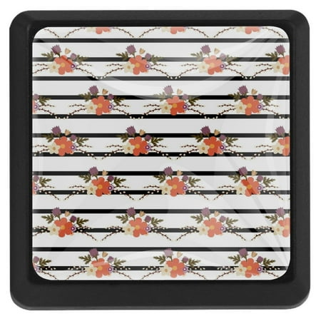 Ownta Square with Screws 3 Pcs for Cupboard Dressing Table Bookcase Drawer Pull Handle Cabinet Door Knobs Flowers Pattern Black Stripes
Ownta Square with Screws 3 Pcs for Cupboard Dressing Table Bookcase Drawer Pull Handle Cabinet Door Knobs Flowers Pattern Black Stripes