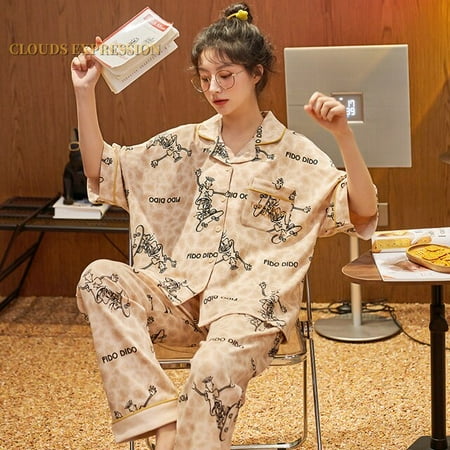 QWZNDZGR Spring Summer Short Pijama Cartoon Print Women s Pajamas Set Kawaii Girl Nightwear Plaid Pants Sleepwear Lounge Homewear Fashion
QWZNDZGR Spring Summer Short Pijama Cartoon Print Women s Pajamas Set Kawaii Girl Nightwear Plaid Pants Sleepwear Lounge Homewear Fashion