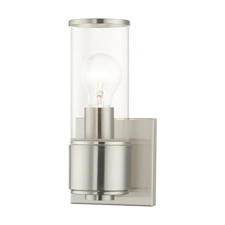 Livex Lighting 17141 Quincy 10 Tall Bathroom Sconce - Nickel