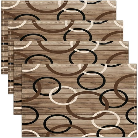Brown Black White Circle Placemats Set of 4 Kids 12 x18 Geometric Geometry Placemats for Dining Table Indoor Outdoor Kitchen Kitchen Dining Tableative Vintage Wood Plank Table Mats Placemat
Brown Black White Circle Placemats Set of 4 Kids 12 x18 Geometric Geometry Placemats for Dining Table Indoor Outdoor Kitchen Kitchen Dining Tableative Vintage Wood Plank Table Mats Placemat