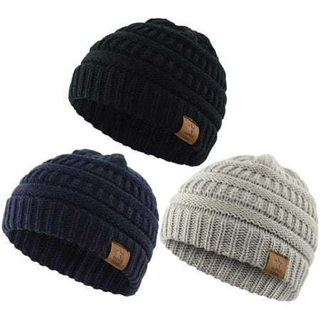 FOREEMME Warm Baby Hats Knitted Caps Cute Cozy Chunky Winter Infant Toddler Baby Beanies for Boys Girls Black & Light Grey & Navy 6~36 Months
FOREEMME Warm Baby Hats Knitted Caps Cute Cozy Chunky Winter Infant Toddler Baby Beanies for Boys Girls Black & Light Grey & Navy 6~36 Months