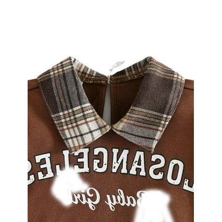 Casual Tartan Print Collar Long Sleeve Multicolor Baby Sets (Baby s)