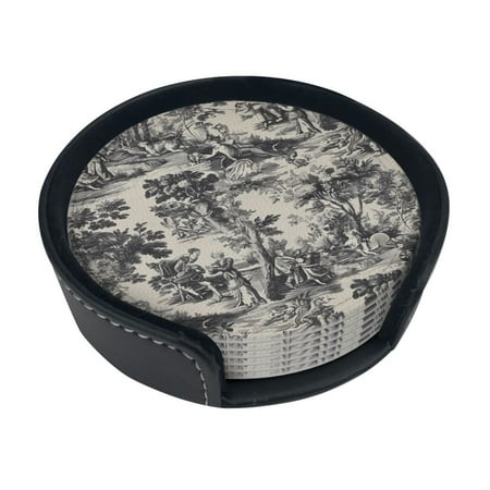 Art painting plant Billiard coasters with bracket Round leather coasters 6-piece set of coasters suitable for home kitchen bar
Art painting plant Billiard coasters with bracket Round leather coasters 6-piece set of coasters suitable for home kitchen bar