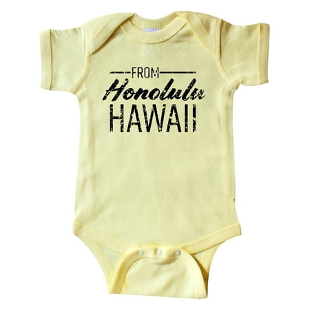 Inktastic From Honolulu Hawaii in Black Distressed Text Gift Baby Boy or Baby Girl Bodysuit
Inktastic From Honolulu Hawaii in Black Distressed Text Gift Baby Boy or Baby Girl Bodysuit
