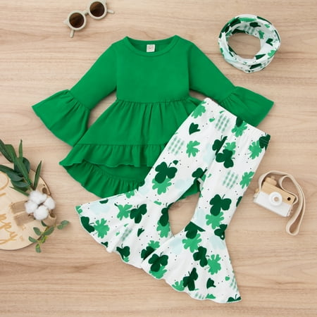Cathalem Toddler Baby Girls Suit St.Patrick s Day Ruffles Tops Heart Printed Flare Pants Suit Cute Outfits for Teen Boys Childrenscostume White 18-24 Months
Cathalem Toddler Baby Girls Suit St.Patrick s Day Ruffles Tops Heart Printed Flare Pants Suit Cute Outfits for Teen Boys Childrenscostume White 18-24 Months