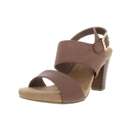 Giani Bernini Womens Aikko 3 Faux Suede Heel Sandals Taupe 10 Medium (B M)