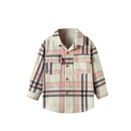 Toddler Little Boys Girls Long Sleeve Flannel Plaid Jacket Lapel Button Down Thick Shirt Fall Winter Shacket Coat
Toddler Little Boys Girls Long Sleeve Flannel Plaid Jacket Lapel Button Down Thick Shirt Fall Winter Shacket Coat