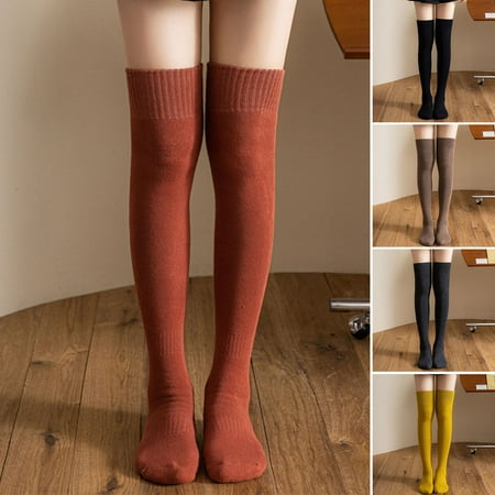 AYYUFE 1 Pair Winter High Socks Elastic Anti-slip Solid Color Thick Tight Warm Plush Lengthened Winter Stockings for School
AYYUFE 1 Pair Winter High Socks Elastic Anti-slip Solid Color Thick Tight Warm Plush Lengthened Winter Stockings for School