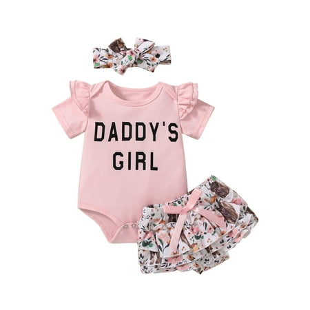 Infant Baby Girl Outfit Happy 1st Father s Day Fly Sleeve Romper Tops Floral Shorts Headband 3pcs Summer Clothes
Infant Baby Girl Outfit Happy 1st Father s Day Fly Sleeve Romper Tops Floral Shorts Headband 3pcs Summer Clothes