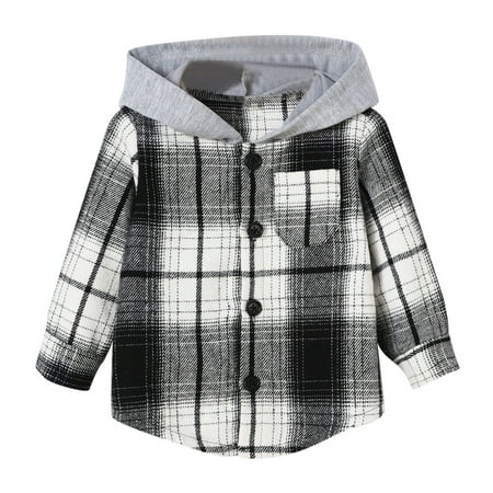 Toddler Baby Boy Girl Hooded Coat Outwear Long Sleeve Button Down Plaid Shirts Casual Hoodie Jacket Pockets
Toddler Baby Boy Girl Hooded Coat Outwear Long Sleeve Button Down Plaid Shirts Casual Hoodie Jacket Pockets