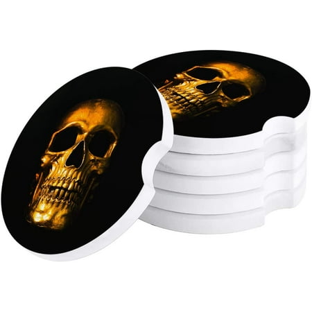 KXMDXA Carnival Themed Metal Skull Set of 4 Car Coaster for Drinks Absorbent Ceramic Stone Coasters Cup Mat with Cork Base for Home Kitchen Room Coffee Table Bar Decor
KXMDXA Carnival Themed Metal Skull Set of 4 Car Coaster for Drinks Absorbent Ceramic Stone Coasters Cup Mat with Cork Base for Home Kitchen Room Coffee Table Bar Decor