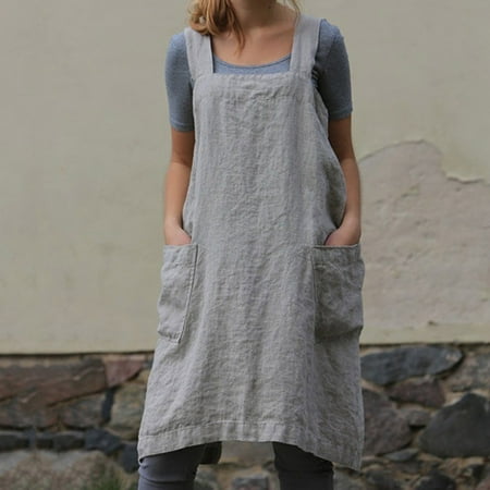 STEADY Apron For Baking Cooking And Gardening Cross Back Linen women With 2 Pockets Gray S
STEADY Apron For Baking Cooking And Gardening Cross Back Linen women With 2 Pockets Gray S