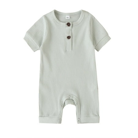 Diconna Baby Girl Boy Solid Romper Short Sleeve Jumpsuit Button Cotton Clothing
Diconna Baby Girl Boy Solid Romper Short Sleeve Jumpsuit Button Cotton Clothing