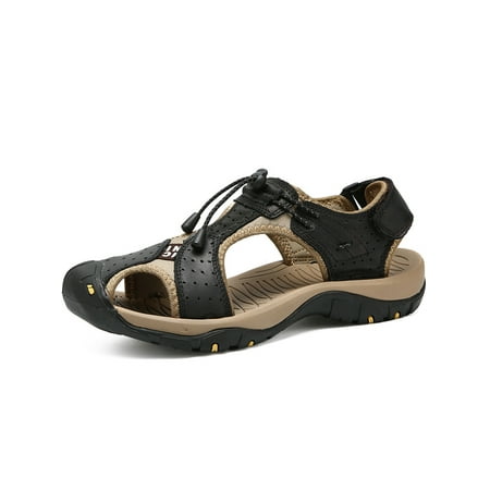 Daeful Man s Beach Shoes Closed Toe Hiking Sandal Summer Sandals Comfortable Leather Mens Back Strap Black 10
Daeful Man s Beach Shoes Closed Toe Hiking Sandal Summer Sandals Comfortable Leather Mens Back Strap Black 10