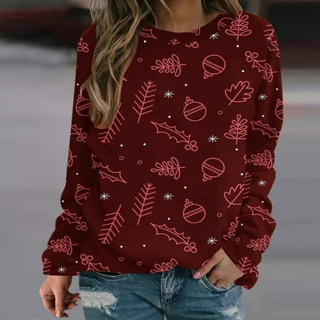 jsaierl Womens Sweatshirt Cartoon Printed Christmas Sweatshirt Round Neck Long Sleeve Womens Fall Tops Comfy Pullover for Teen Girls
jsaierl Womens Sweatshirt Cartoon Printed Christmas Sweatshirt Round Neck Long Sleeve Womens Fall Tops Comfy Pullover for Teen Girls