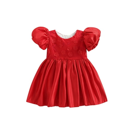Eyicmarn Kids Princess Dress Floral Embroidery Round Neck Short Puff Sleeve One-Piece for Summer 6 Months-5 Years
Eyicmarn Kids Princess Dress Floral Embroidery Round Neck Short Puff Sleeve One-Piece for Summer 6 Months-5 Years