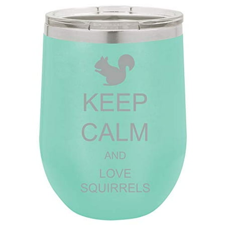 12 oz Double Wall Vacuum Insulated Stainless Steel Stemless Wine Tumbler Glass Coffee Travel Mug With Lid Keep Calm And Love Squirrels (Teal)
12 oz Double Wall Vacuum Insulated Stainless Steel Stemless Wine Tumbler Glass Coffee Travel Mug With Lid Keep Calm And Love Squirrels (Teal)