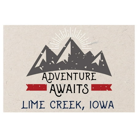 Lime Creek Iowa Souvenir 2x3 Inch Fridge Magnet Adventure Awaits Design