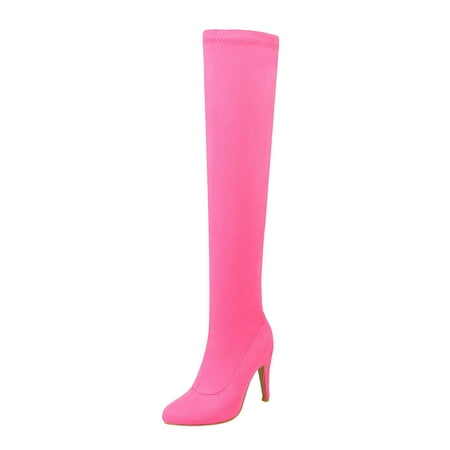 nsendm Sock Boots for Women Heels Thigh High Women s Autumn And Winter Candy Color Knee High Peep Toe Boots for Women Hot Pink 8
nsendm Sock Boots for Women Heels Thigh High Women s Autumn And Winter Candy Color Knee High Peep Toe Boots for Women Hot Pink 8