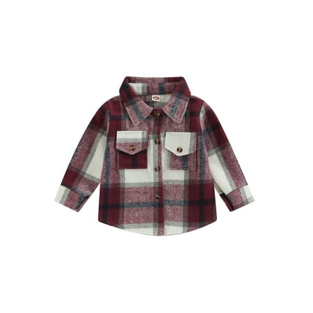 Toddler Baby Boys Girls Flannel Plaid Jacket Long Sleeve Lapel Button Down Pocketed Shirts Coats Shacket Cardigan Tops
Toddler Baby Boys Girls Flannel Plaid Jacket Long Sleeve Lapel Button Down Pocketed Shirts Coats Shacket Cardigan Tops