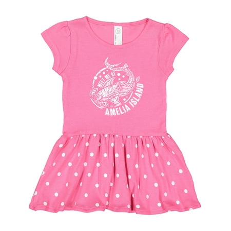 Inktastic Meet Me at Amelia Island Shark Design Gift Toddler Girl Dress