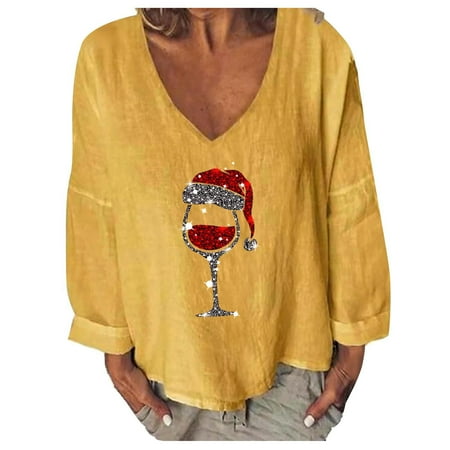jsaierl Womens Christmas Sweatshirts V-Neck Linen Long Sleeve Shirts Christmas Glass Pattern Tops Graphic Funny Blouse Tee Pullover for Teen Girls
jsaierl Womens Christmas Sweatshirts V-Neck Linen Long Sleeve Shirts Christmas Glass Pattern Tops Graphic Funny Blouse Tee Pullover for Teen Girls