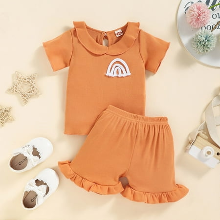 Wiueurtly Toddler Gilrs Short Sleeve Rainbow Ribbed T Shirt Tops Ruffles Shorts Outfits 3 Month Baby Girl Dresses
Wiueurtly Toddler Gilrs Short Sleeve Rainbow Ribbed T Shirt Tops Ruffles Shorts Outfits 3 Month Baby Girl Dresses