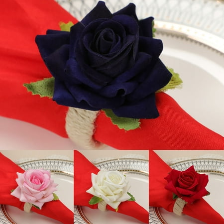 Walbest 6 Pieces Imitation Rose Floral Napkin Buckle Napkin Rings Rose Design Tear-resistant Plastic Wedding Wraps Serviette Buckle for Party
Walbest 6 Pieces Imitation Rose Floral Napkin Buckle Napkin Rings Rose Design Tear-resistant Plastic Wedding Wraps Serviette Buckle for Party