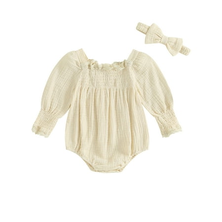 Wassery Baby Girls Romper Lace Trim Long Sleeve Onesie 3 6 12 18 Months Newborn Spring Autumn Bodysuits Infant One Piece Jumpsuits
Wassery Baby Girls Romper Lace Trim Long Sleeve Onesie 3 6 12 18 Months Newborn Spring Autumn Bodysuits Infant One Piece Jumpsuits
