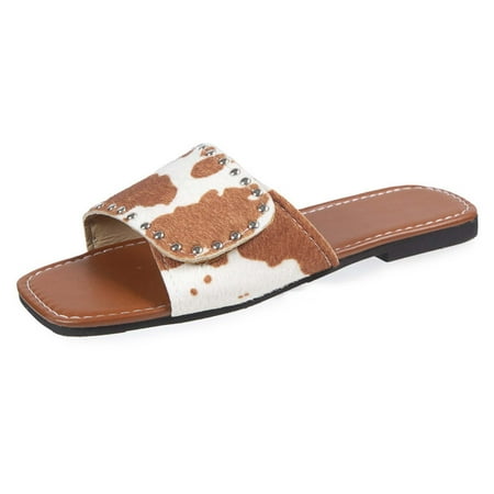VerPetridure Wedge Sandals for Women Womens Summer Fashion Flat Slippers Square Head Leopard Print Casual Slippers
VerPetridure Wedge Sandals for Women Womens Summer Fashion Flat Slippers Square Head Leopard Print Casual Slippers