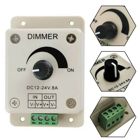 Led Dimmer For Led Stripes Dc12V-24V 8A Stepless Controller Brightness