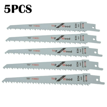 5x 6inch Reciprocating Saw Blade S644D Flexible For Plastic & Wood Cutting
