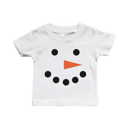 Snowman Christmas White Baby Shirt Holiday Gifts