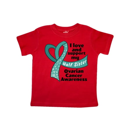 

Inktastic Ovarian Cancer Awareness I Love and Support My Half Sister Gift Toddler Boy or Toddler Girl T-Shirt