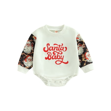 Infant Baby Boy Girl Christmas Outfits Crew neck Sweatshirt Patchwork Romper Fall Winter Clothes
Infant Baby Boy Girl Christmas Outfits Crew neck Sweatshirt Patchwork Romper Fall Winter Clothes