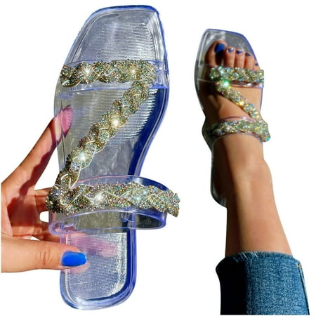 Summer Sandals For Women Flat Slip On Sandals Crystal Roman Shoes Open Toe Casual Sandals Slippers
Summer Sandals For Women Flat Slip On Sandals Crystal Roman Shoes Open Toe Casual Sandals Slippers