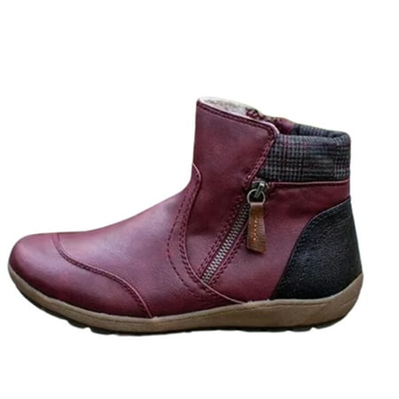 Womens PU Warm Boots Double Side Zipper Snow Winter Outdoor Walking Boots Fashion Casual Shoes
Womens PU Warm Boots Double Side Zipper Snow Winter Outdoor Walking Boots Fashion Casual Shoes