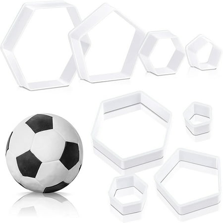 Football Pattern Cookie Football Cake Fondant Hexagon Cutter for Kitchen DIY Cake Decorating Tools
Football Pattern Cookie Football Cake Fondant Hexagon Cutter for Kitchen DIY Cake Decorating Tools