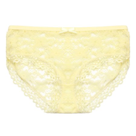 Fashion Hollow Mesh Breathable Buttocks Lace Panties Bowknot Briefs Low-waist Underwear YELLOW
Fashion Hollow Mesh Breathable Buttocks Lace Panties Bowknot Briefs Low-waist Underwear YELLOW