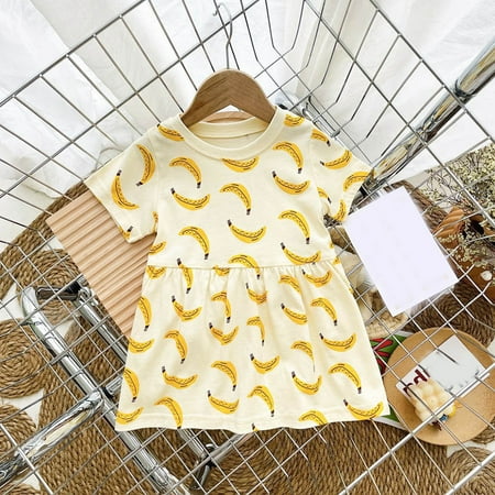 PEASKJP Graduation Dress Children Girls Pleated Short Sleeve Floral Printed Round Neckline Sundress Yellow 12-18 Months
PEASKJP Graduation Dress Children Girls Pleated Short Sleeve Floral Printed Round Neckline Sundress Yellow 12-18 Months