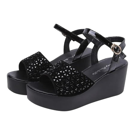 Women s Summer Sandals Casual Fashion Wedges Heels Solid Color Open Toe Sandals
Women s Summer Sandals Casual Fashion Wedges Heels Solid Color Open Toe Sandals